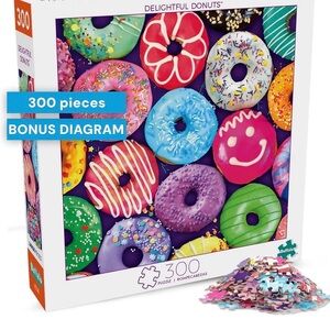 300 Pieces Puzzle Vibrant Donut NEW!!!